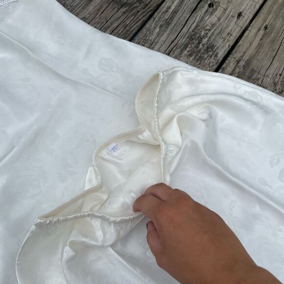 Vintage Christian Dior White Cream Lingerie Floral Rose Tank Blouse & Slip Skirt - Picture 3 of 6